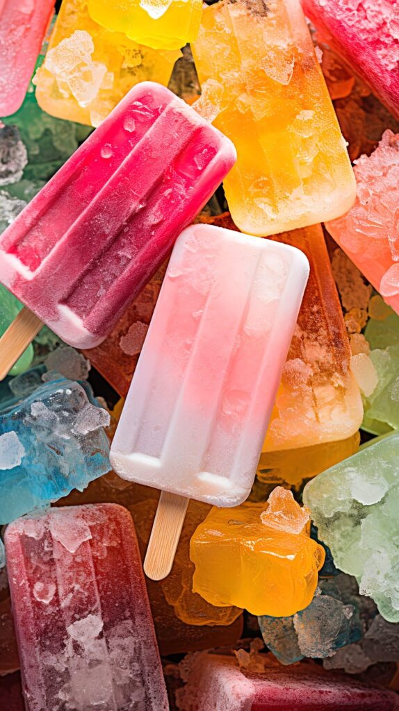 multi colored ice pops