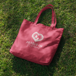 Pearls Of Motherhood Pink Tote Bag
