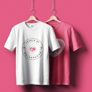Pearls of Motherhood T-Shirt with Round Logo