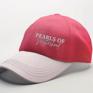 Pearls of Motherhood Logo Hat (White and Pink)
