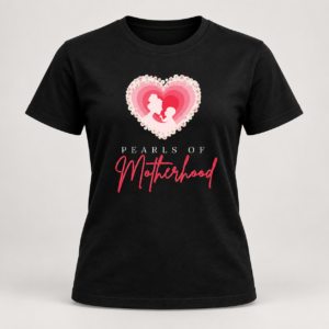 Pearls Of Motherhood Logo Shirt (Black and Pink)